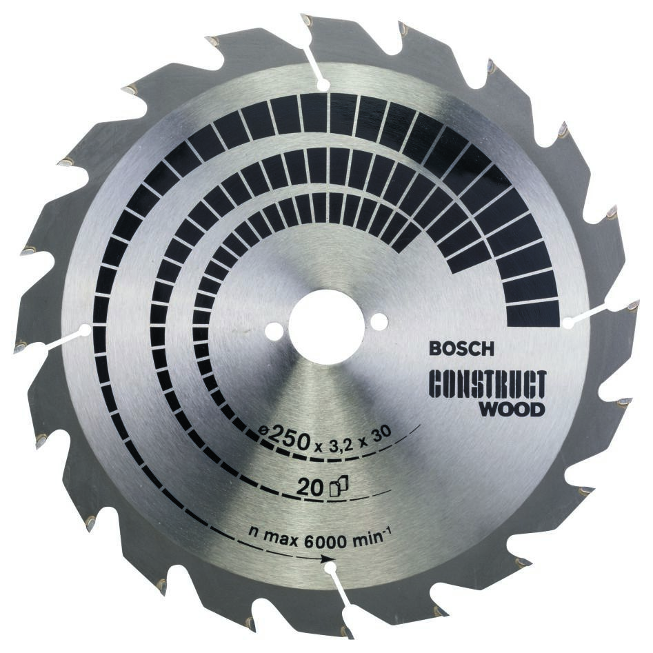 Bosch Blau Zubehör 2608641774 Kreissägeblatt Kreissägeblätter 250x30x20T