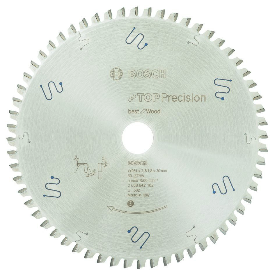 Bosch Blau Zubehör 2608642102 Kreissägeblatt Wood 254x30x60T