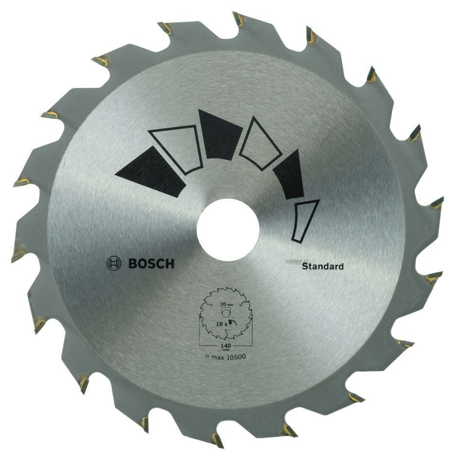 Bosch Blau Zubehör 2609256B54 Kreissägeblatt Standard 140x20 T18