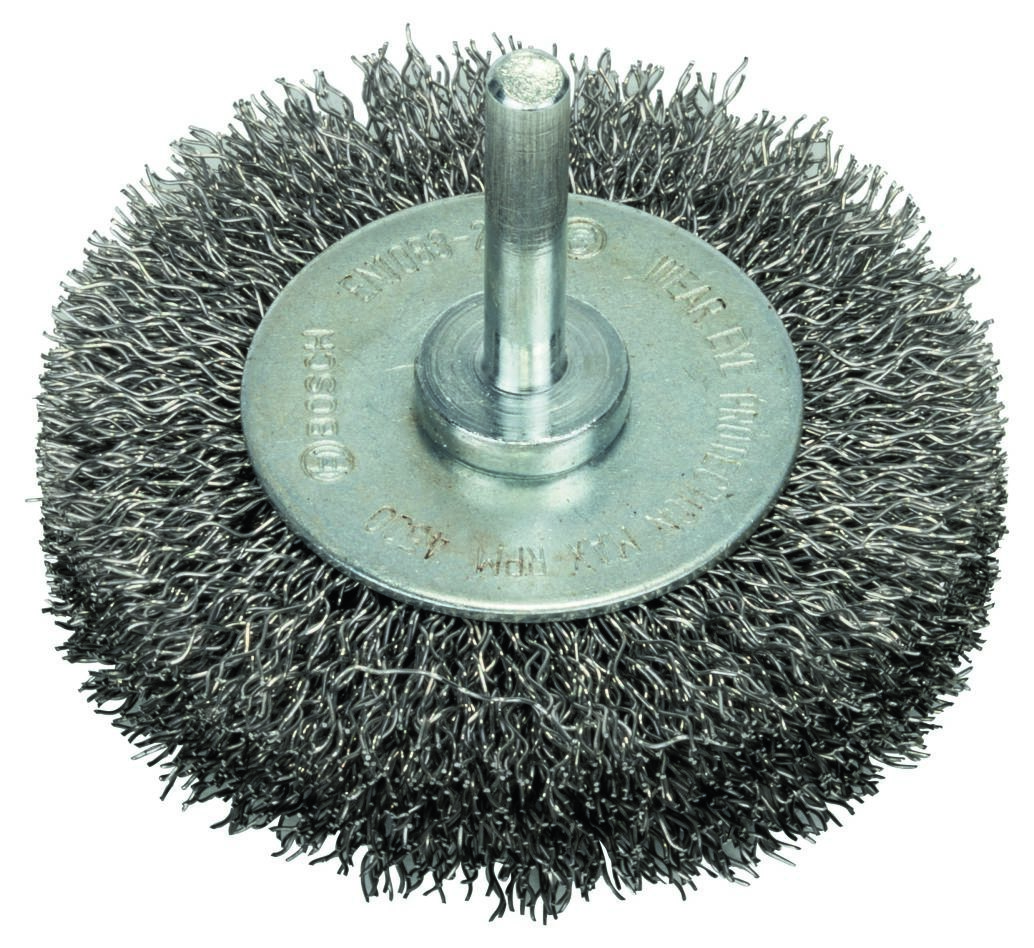 Bosch Blau Zubehör 2608622122 Scheibenbürste 70 x 0,3 mm, gewellter rostfreier Stahldraht 70 mm, 0,3 mm, 15 mm