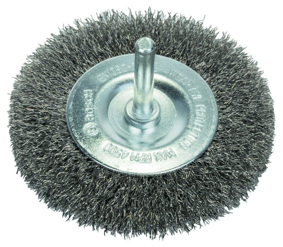 Bosch Blau Zubehör 2608622123 Scheibenbürste 80 x 0,2 mm, gewellter rostfreier Stahldraht 80 mm, 0,2 mm, 4 mm