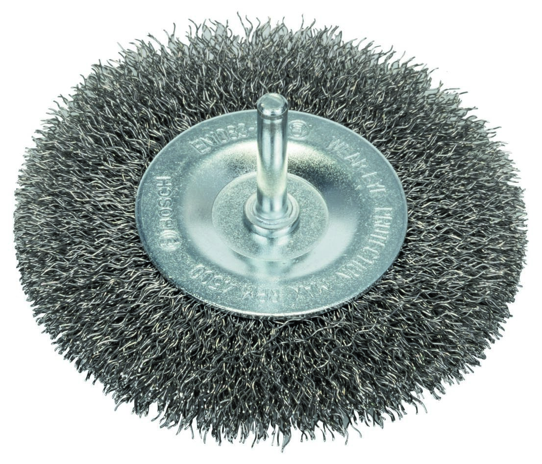 Bosch Blau Zubehör 2608622124 Scheibenbürste 100 x 0,3 mm, gewellter rostfreier Stahldraht 100 mm, 0,3 mm, 10 mm