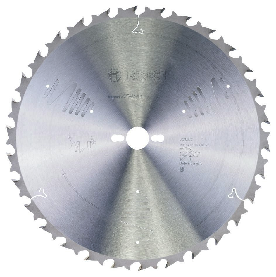 Bosch Blau Zubehör 2608642504 Hartmetall Kreissägeblatt Expert für Holz 350 x 30 x 30T