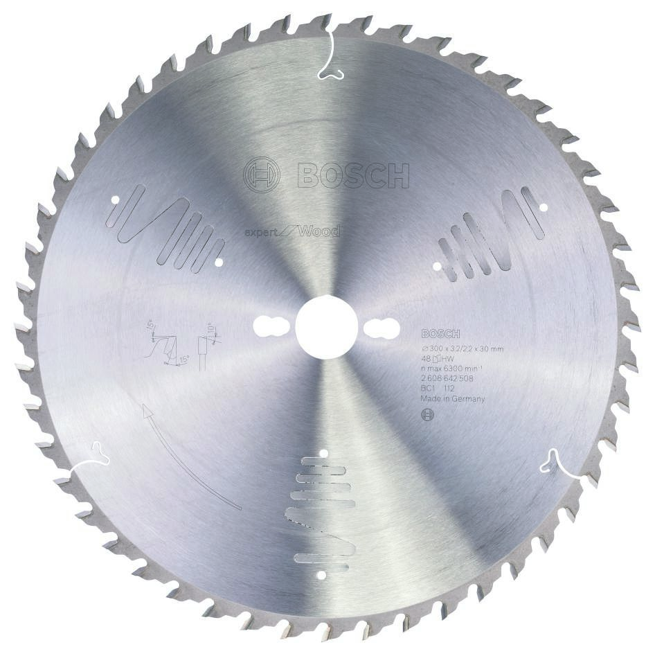 Bosch Blau Zubehör 2608642508 Hartmetall Kreissägeblatt Expert für Holz 300 x 30 x 48T