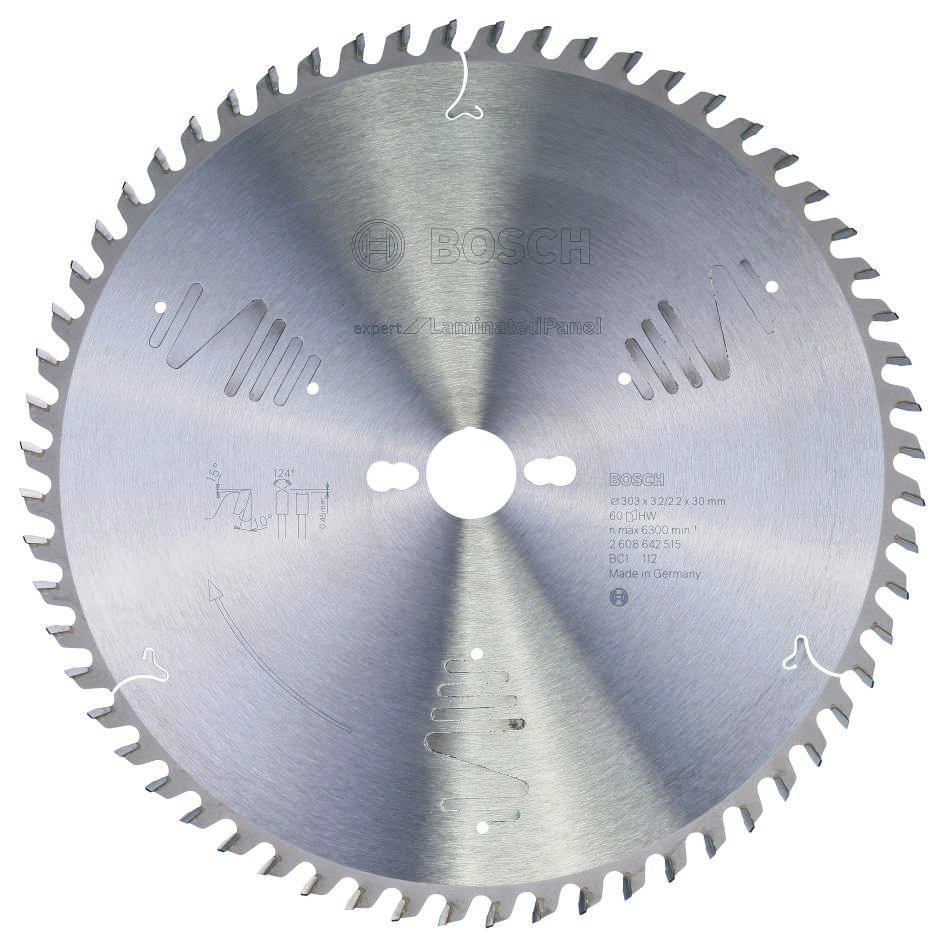 Bosch Blau Zubehör 2608642515 Hartmetall Kreissägeblatt Expert für Schichtstoffplatten 303 x 30 x 60T