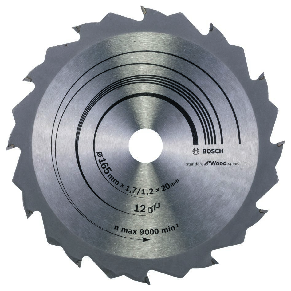 Bosch Blau Zubehör 2608642600 Kreissägeblatt 165x20x12T