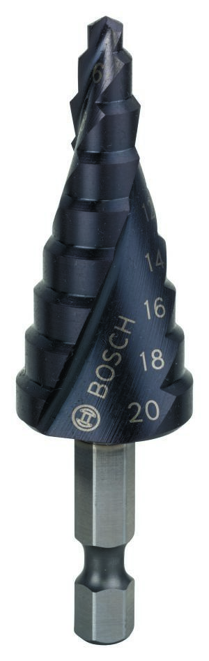 Bosch Blau Zubehör 2608588070 Stufenbohrer HSS-AlTiN 4 - 20 mm, 70,5 mm