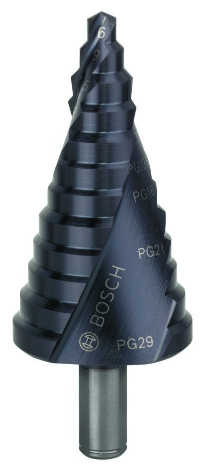 Bosch Blau Zubehör 2608588072 Stufenbohrer HSS-AlTiN 6 - 37 mm, 10,0 mm, 93 mm
