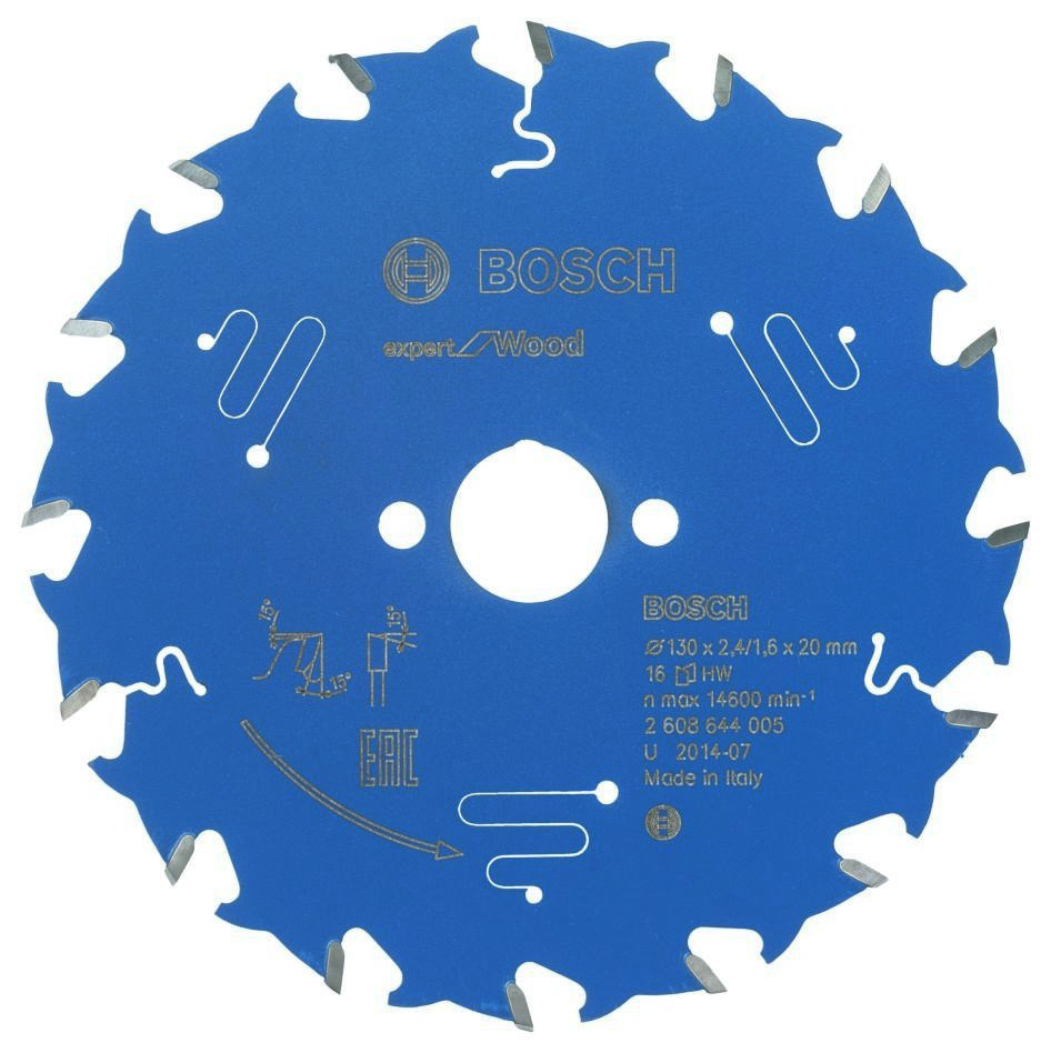Bosch Blau Zubehör 2608644005 Hartmetall Kreissägeblatt Expert für Holz 130 x 20 x 16T