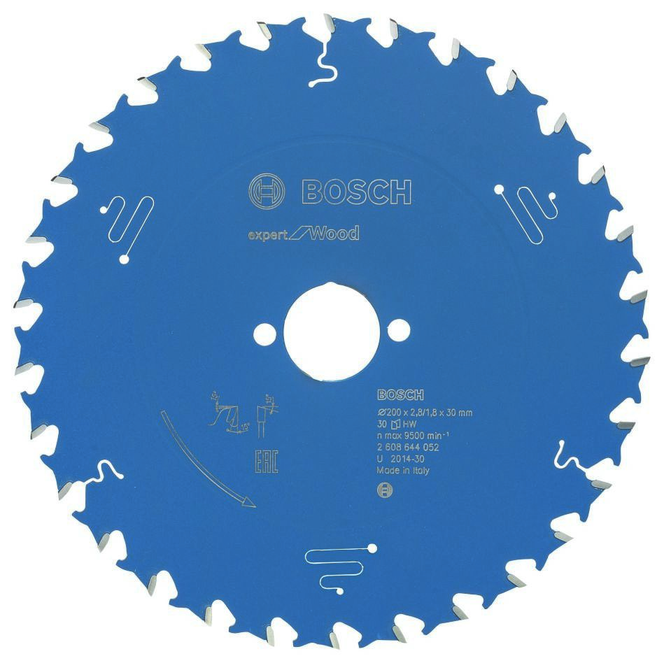 Bosch Blau Zubehör 2608644052 Hartmetall Kreissägeblatt Expert für Holz 200 x 30 x 30T
