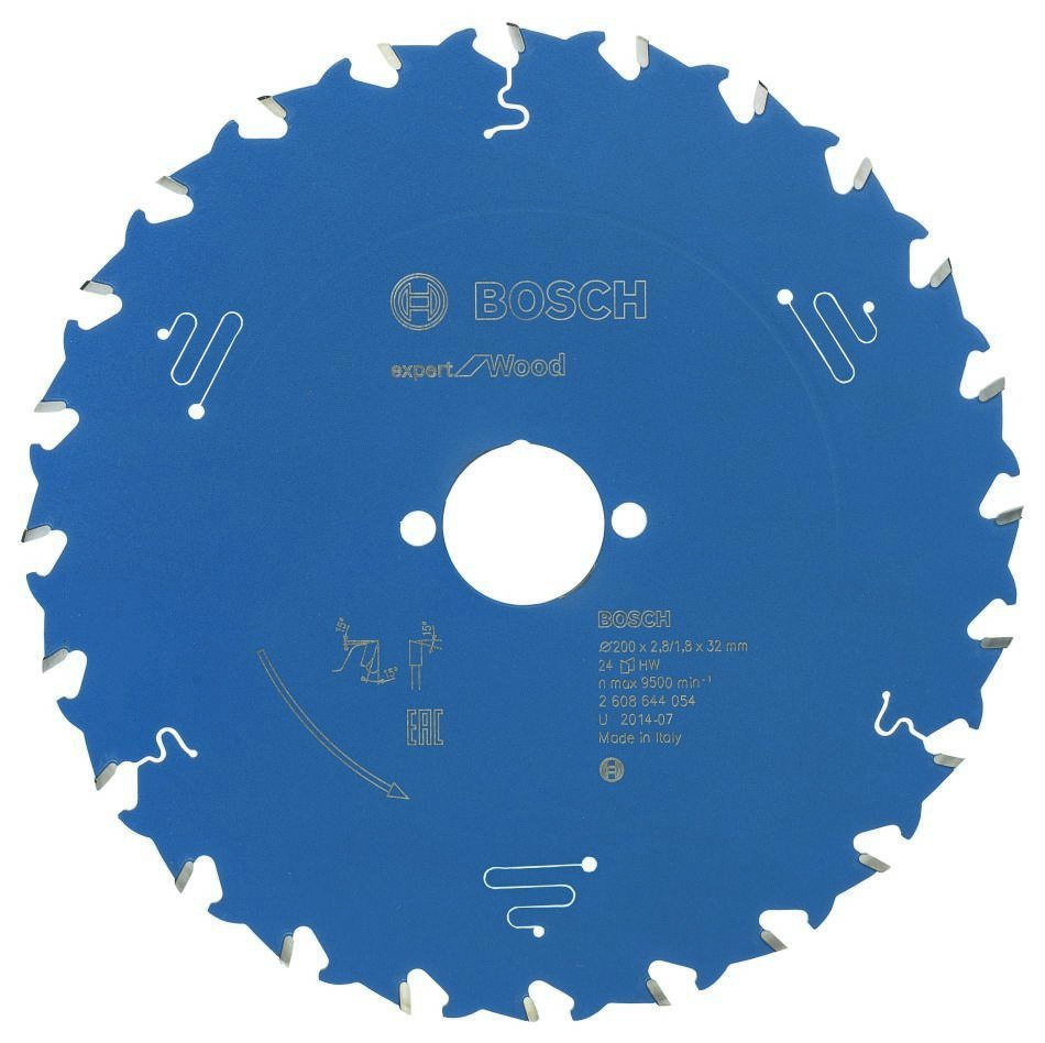 Bosch Blau Zubehör 2608644054 Hartmetall Kreissägeblatt Expert für Holz 200 x 32 x 24T