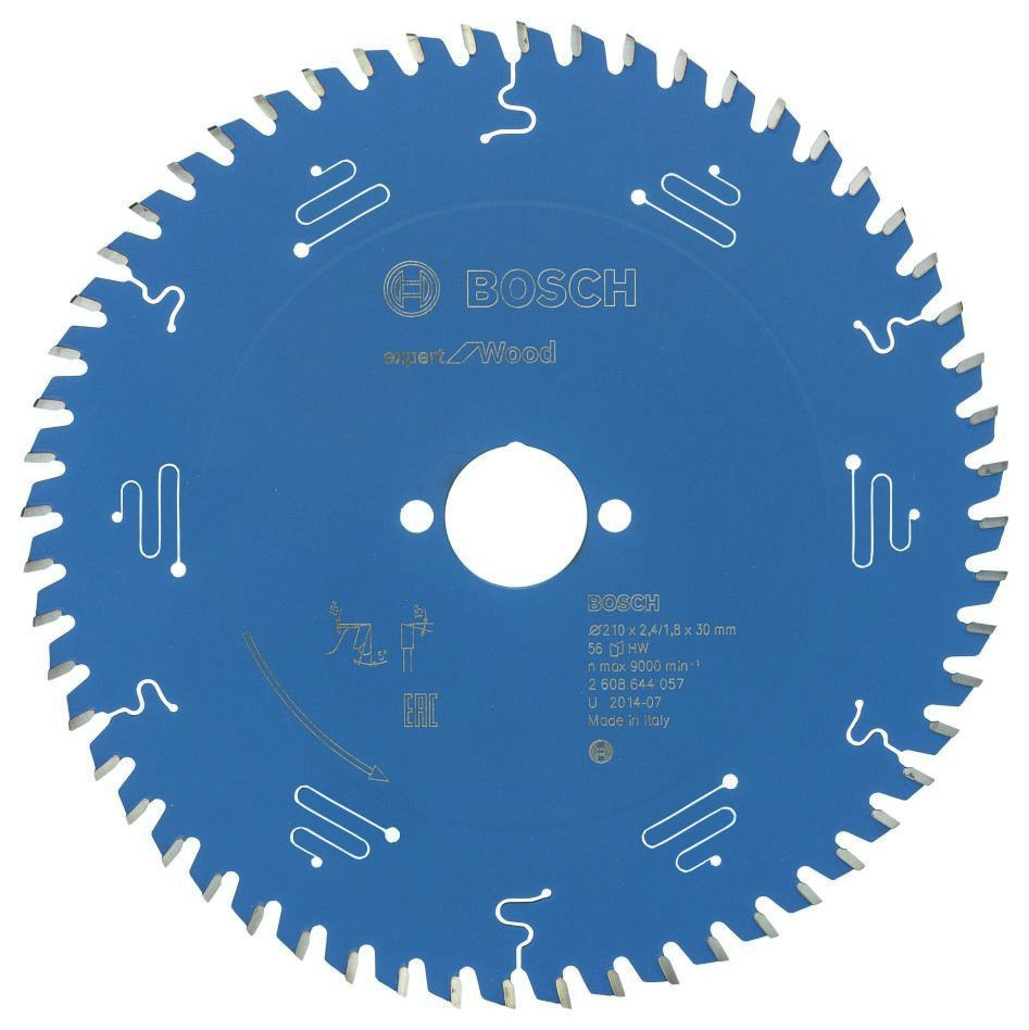 Bosch Blau Zubehör 2608644057 Hartmetall Kreissägeblatt Expert für Holz 210 x 30 x 56T
