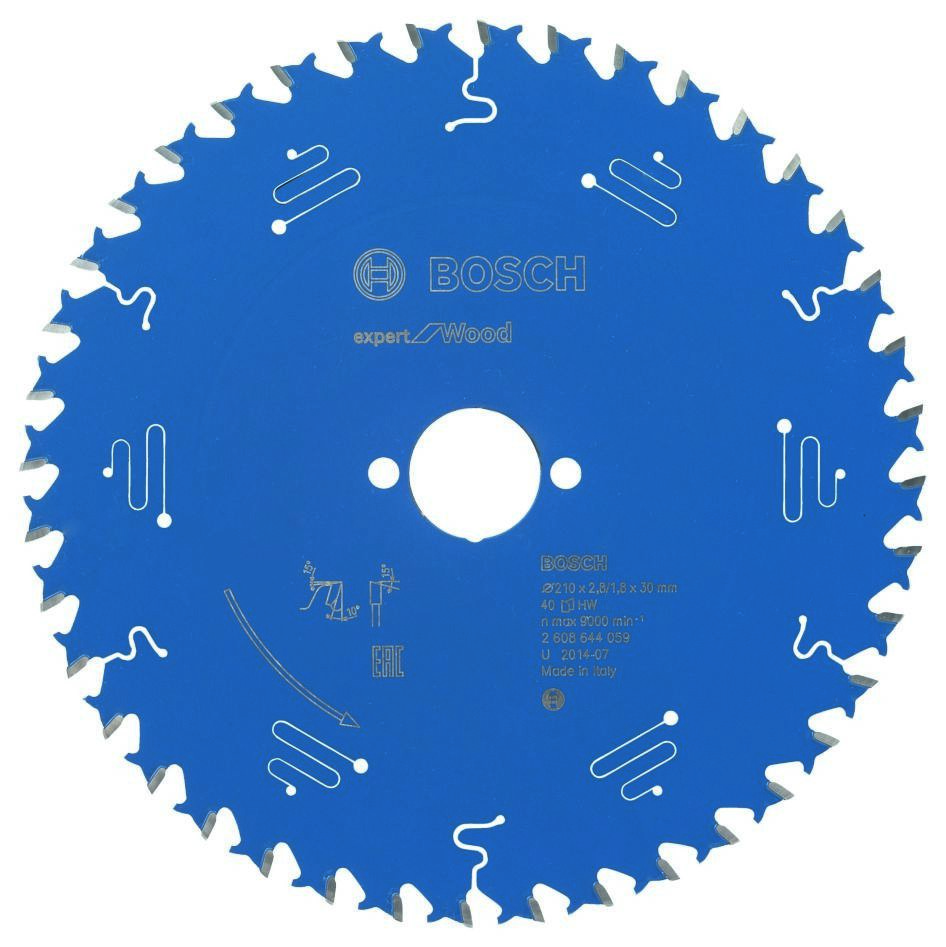 Bosch Blau Zubehör 2608644059 Hartmetall Kreissägeblatt Expert für Holz 210 x 30 x 40T