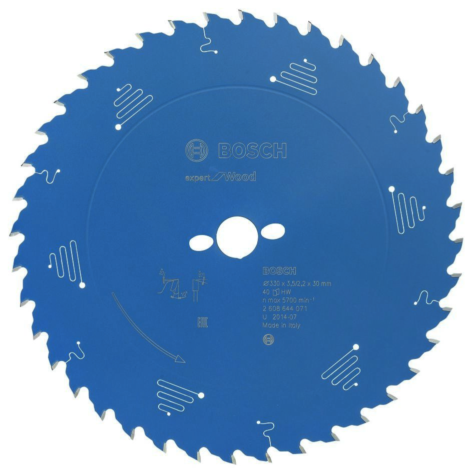 Bosch Blau Zubehör 2608644071 Hartmetall Kreissägeblatt Expert für Holz 330 x 30 x 40T