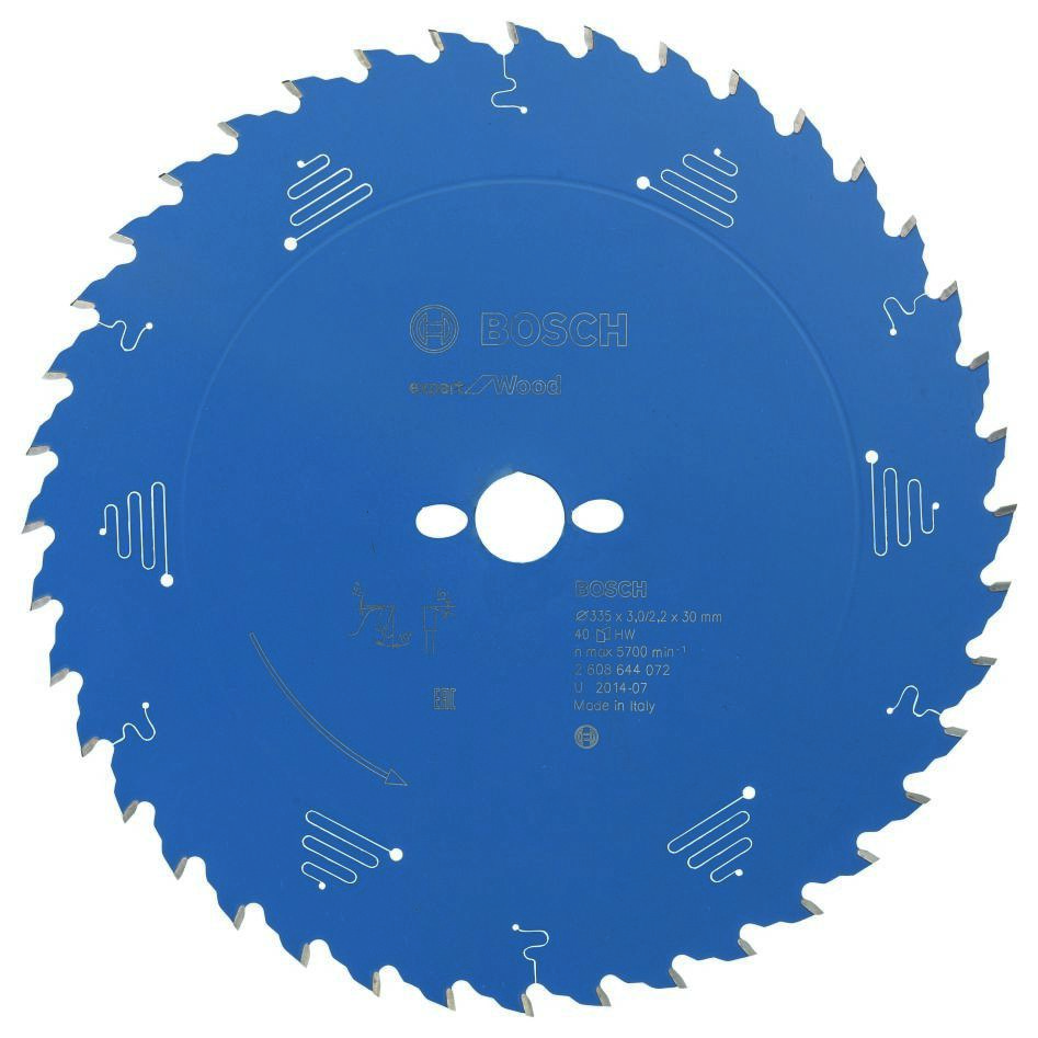 Bosch Blau Zubehör 2608644072 Hartmetall Kreissägeblatt Expert für Holz 335 x 30 x 40T
