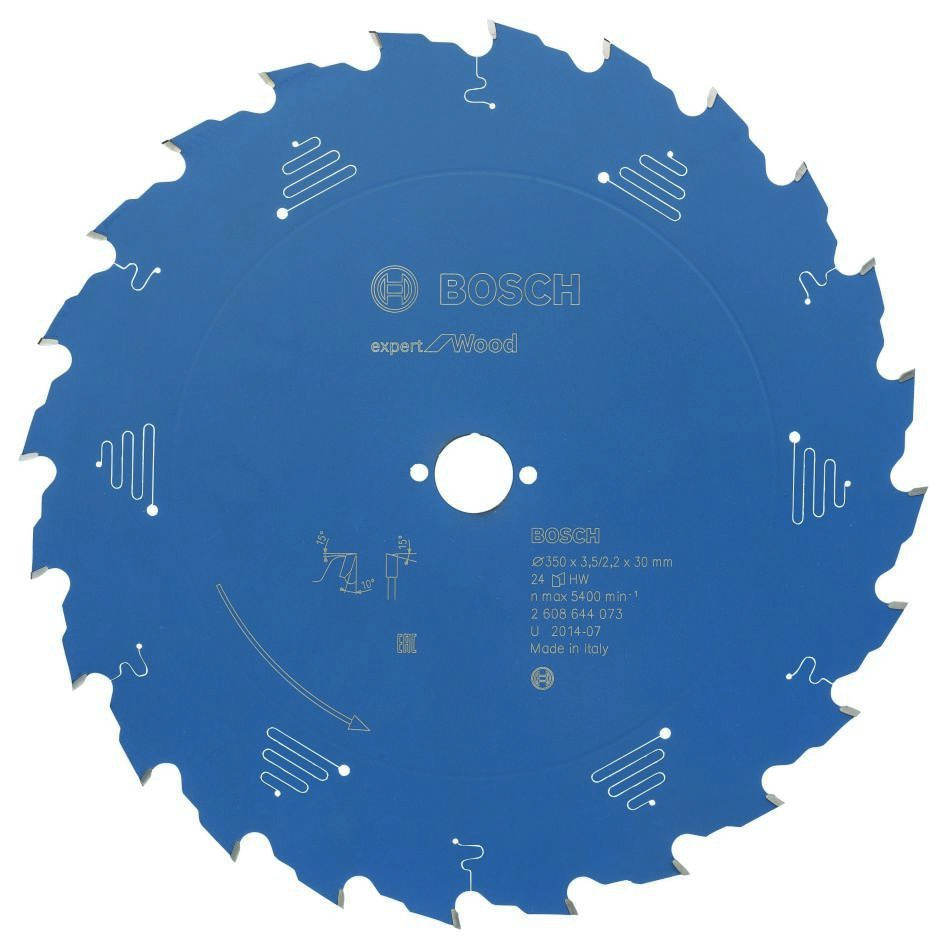 Bosch Blau Zubehör 2608644073 Hartmetall Kreissägeblatt Expert für Holz 350 x 30 x 24T