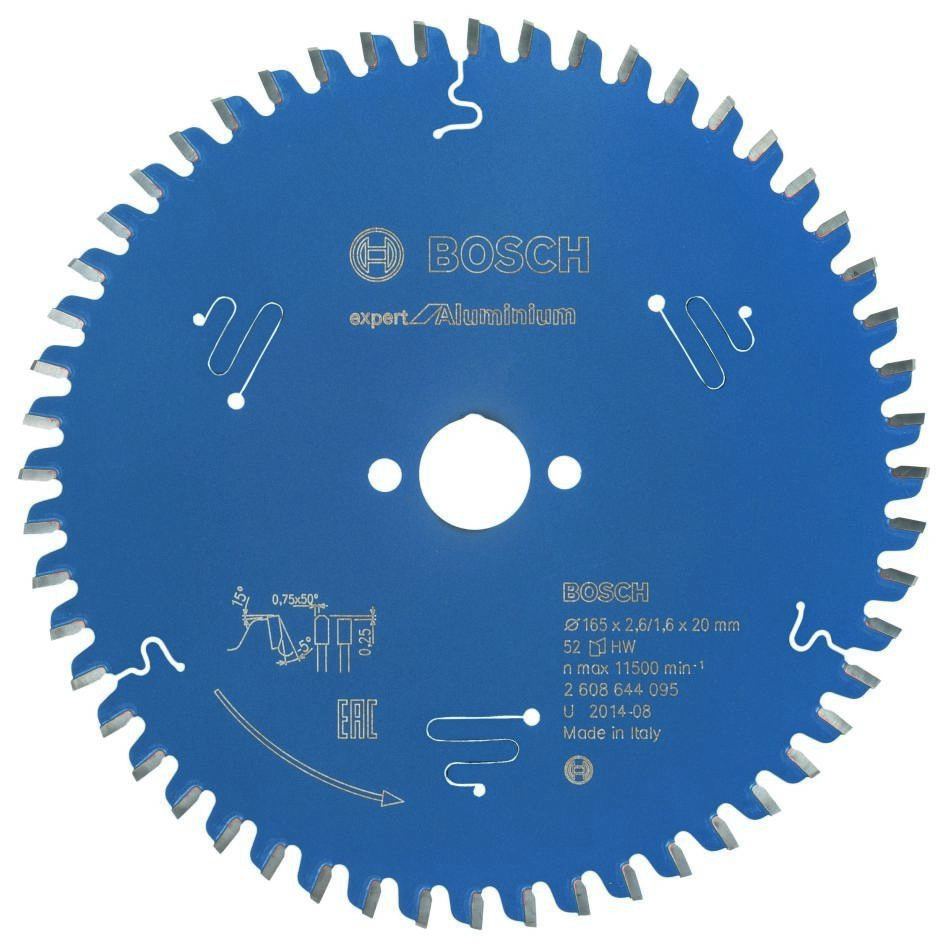 Bosch Blau Zubehör 2608644095 Kreissägeblatt 165x20x52T