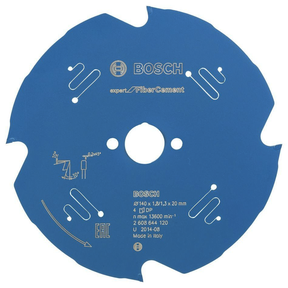 Bosch Blau Zubehör 2608644120 Hartmetall Kreissägeblatt Fibre Cement Expert 140 x 20 x 4T