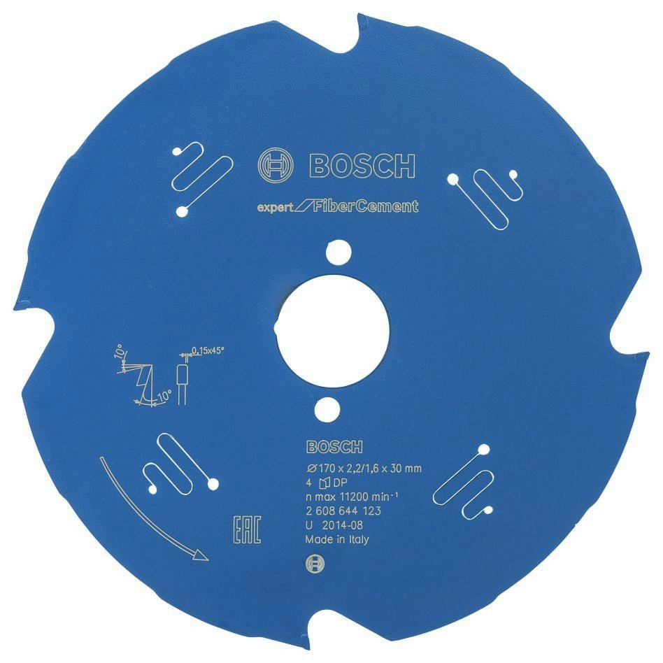Bosch Blau Zubehör 2608644123 Hartmetall Kreissägeblatt Fibre Cement Expert 170 x 30 x 4T