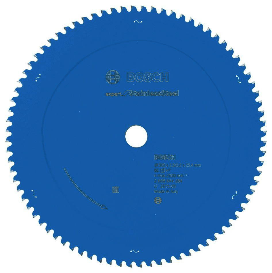 Bosch Blau Zubehör 2608644284 Hartmetall Kreissägeblatt Expert für Edelstahl 305 x 25.4 x 80T
