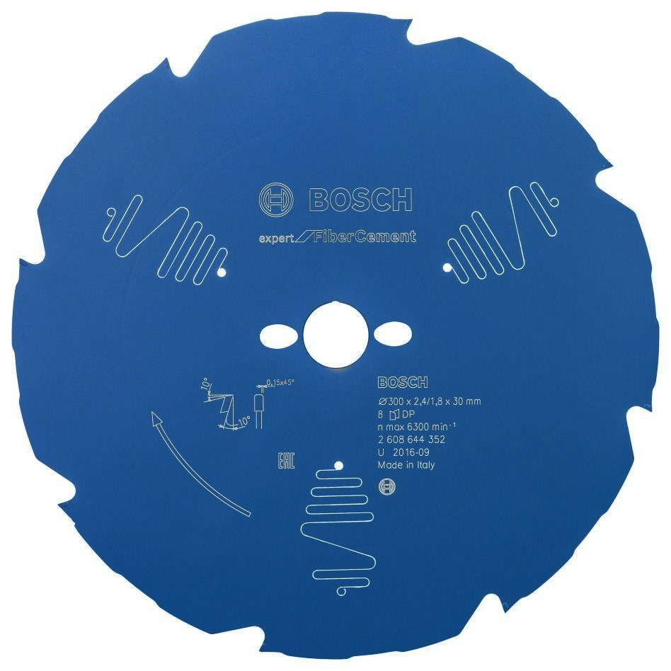 Bosch Blau Zubehör 2608644352 Hartmetall Kreissägeblatt Expert für Faserzement 300 x 30 x 8T