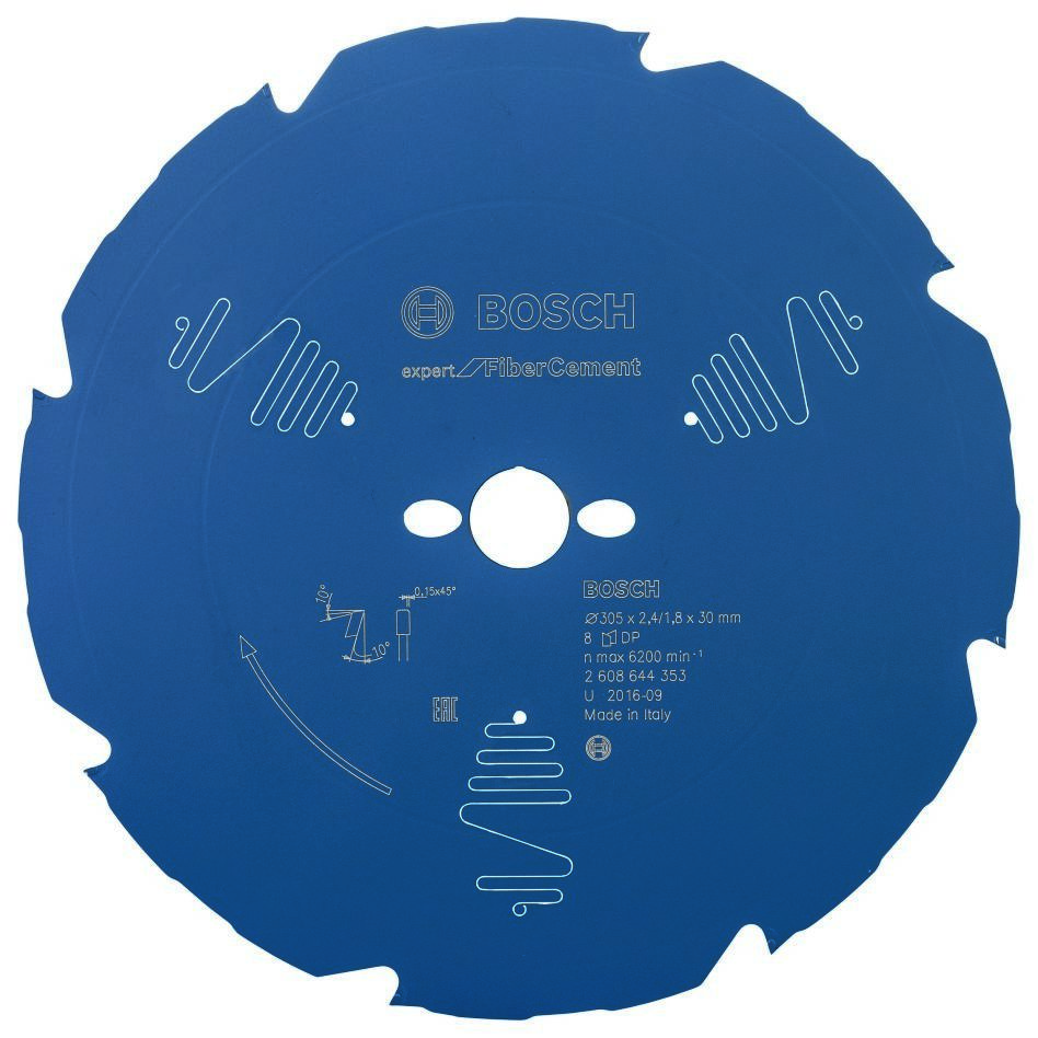 Bosch Blau Zubehör 2608644353 Hartmetall Kreissägeblatt Expert für Faserzement 305 x 30 x 8T