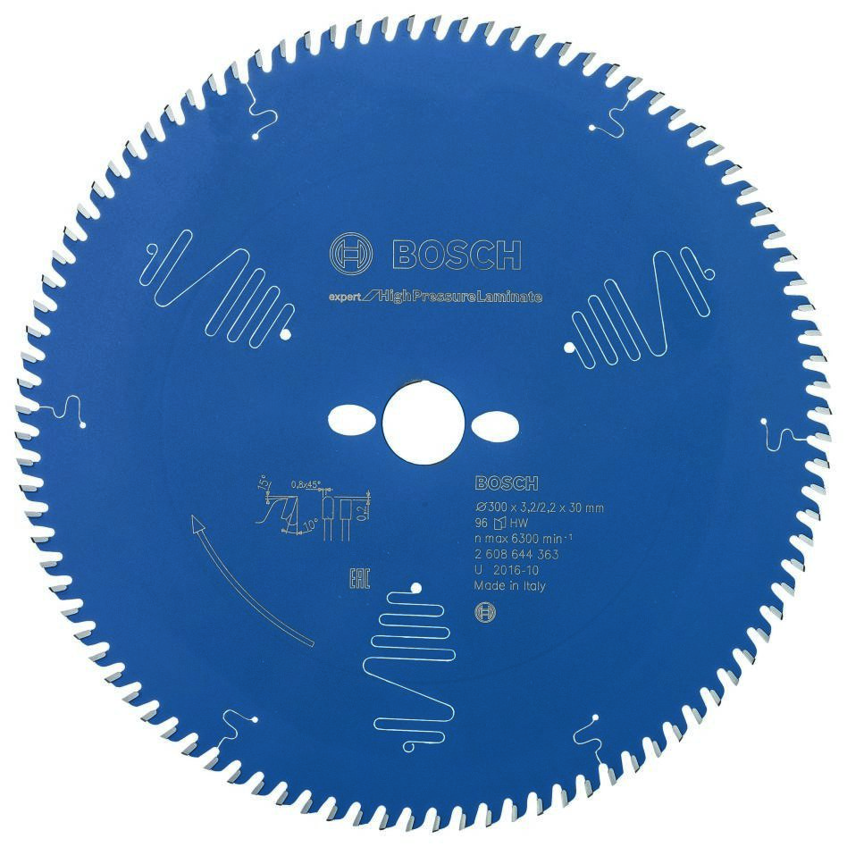 Bosch Blau Zubehör 2608644363 Hartmetall KreissägeblattExpert für Hochdrucklaminat 300 x 30 x 96T