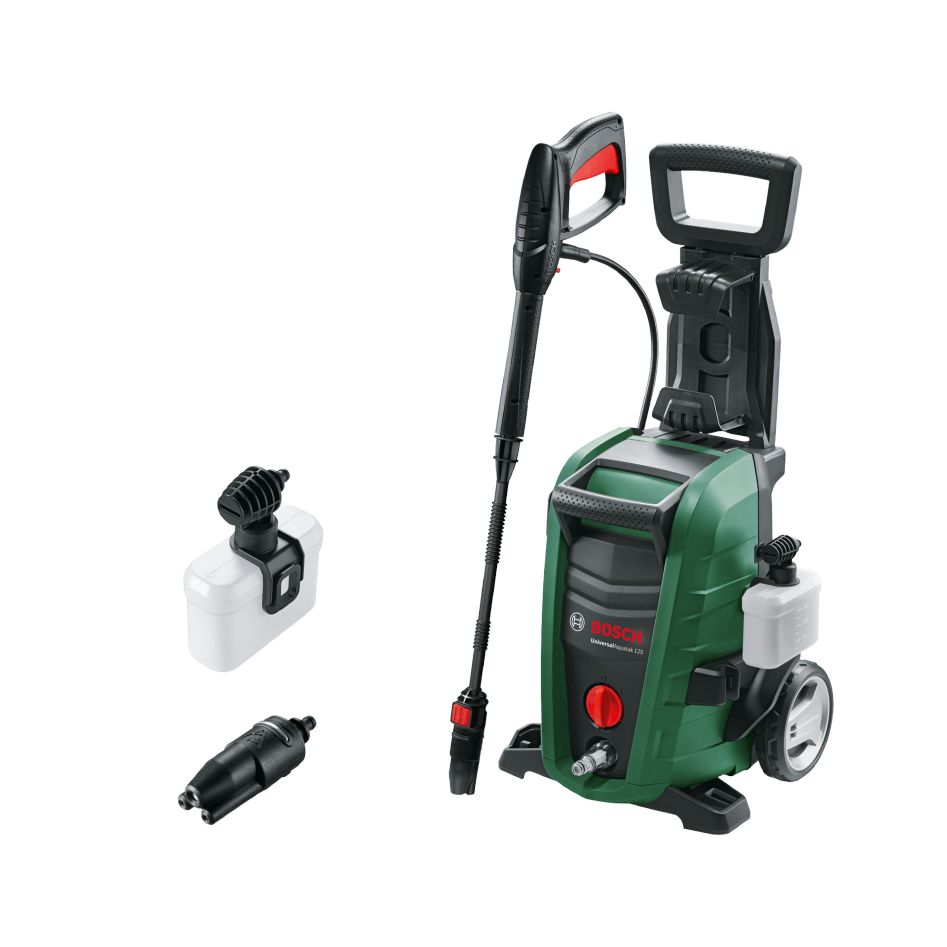 Bosch Grün 06008A7B00 UniversalAquatak 130 Hochdruckreiniger-Set