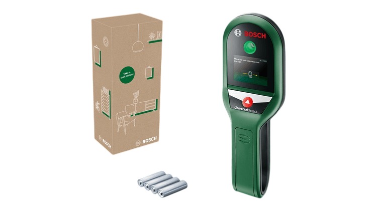 Bosch Grün 06036813Z0 UniversalDetect Detektor inkl. 4x AAA Batterien im Karton