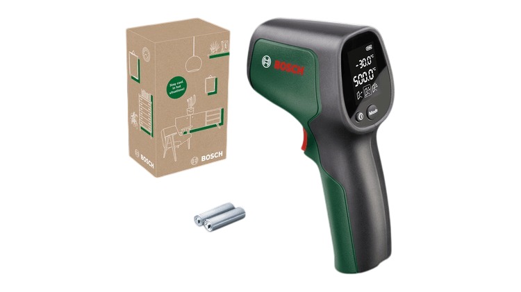 Bosch Grün 06036831Z0 UniversalTemp Thermomelder inkl. 2x AAA-Batterien im Karton