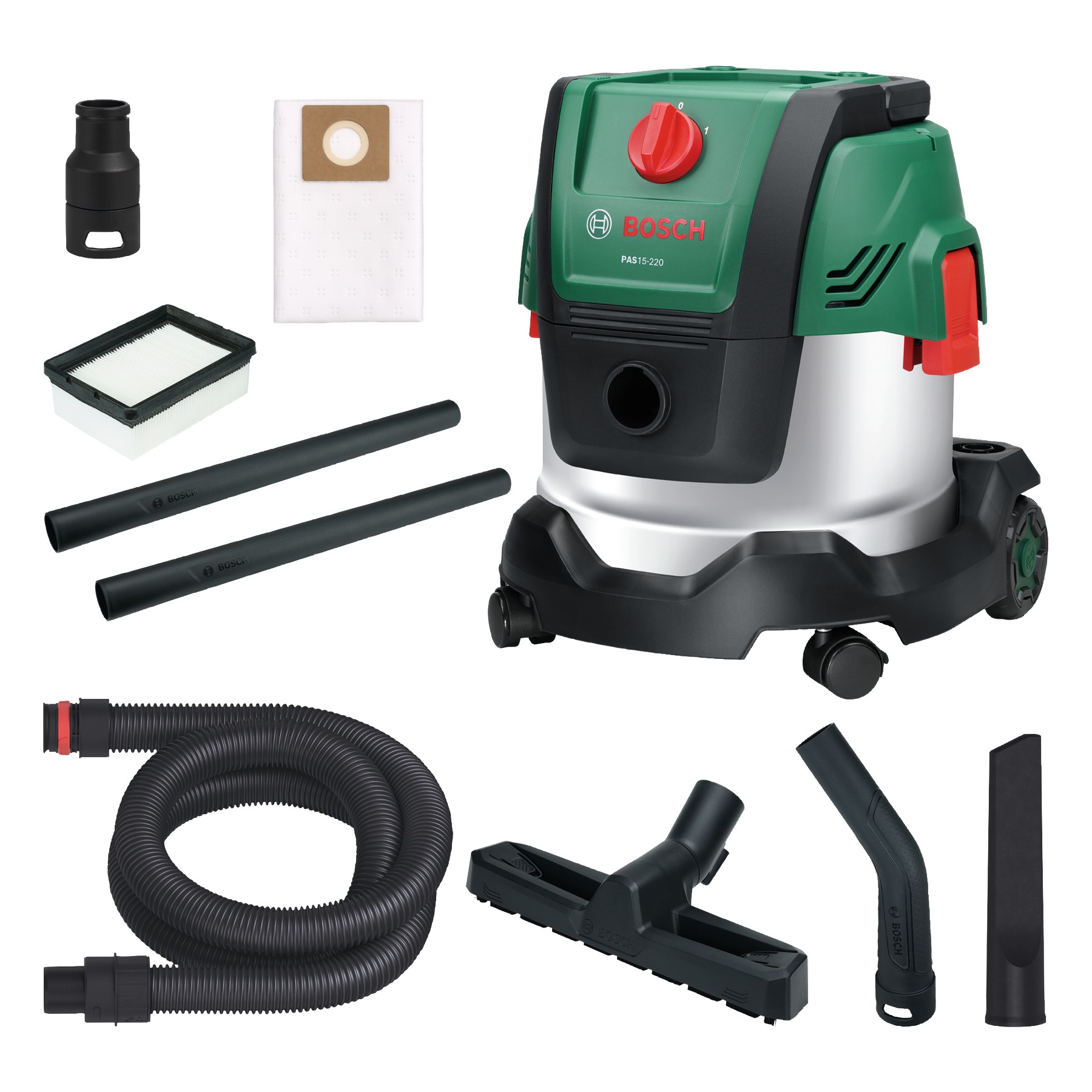 Bosch Grün 06033E7100 Hoover PAS15-220 mit Zubehörset im Karton
