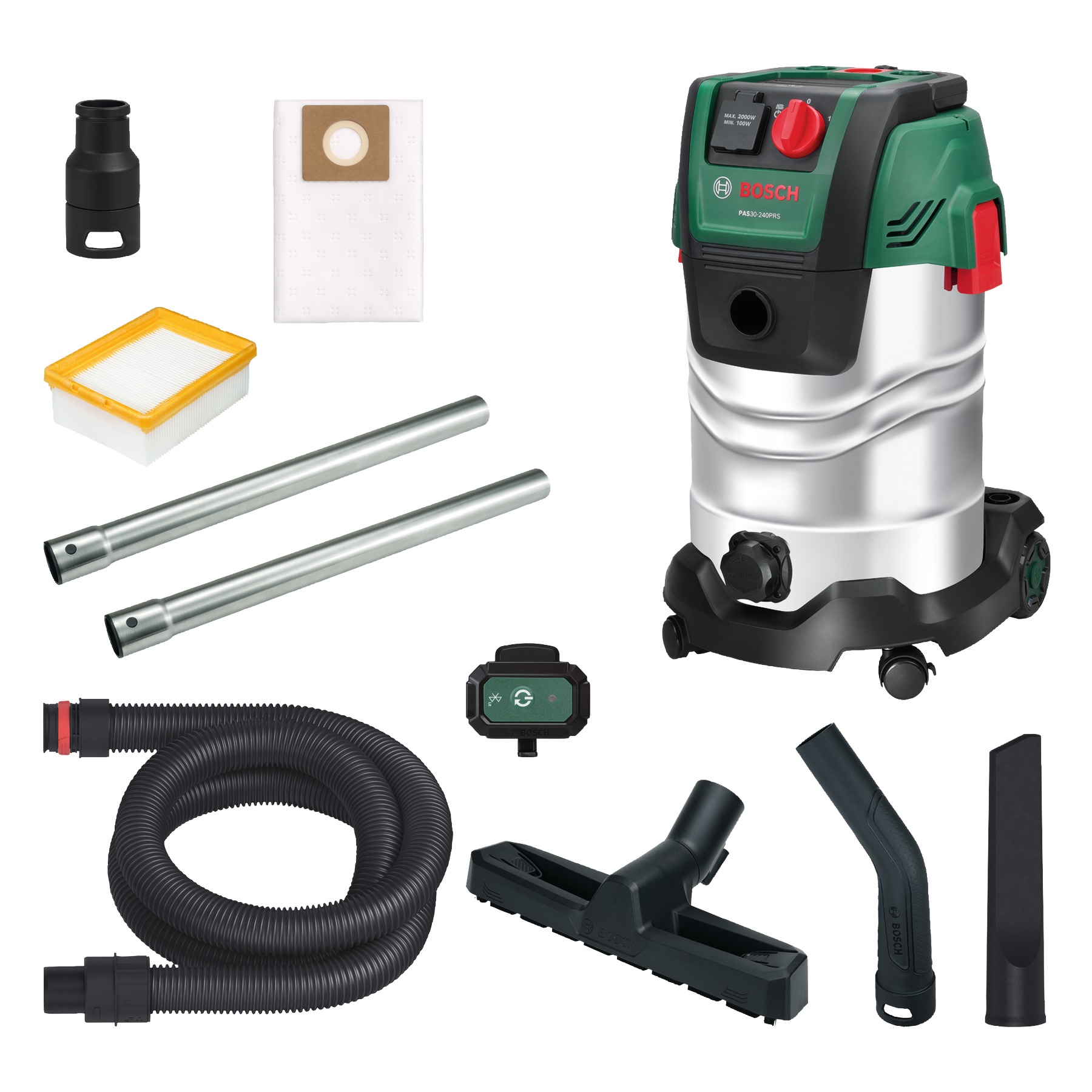 Bosch Grün 06033E7300 Hoover PAS30-240PRS mit Zubehörset im Karton