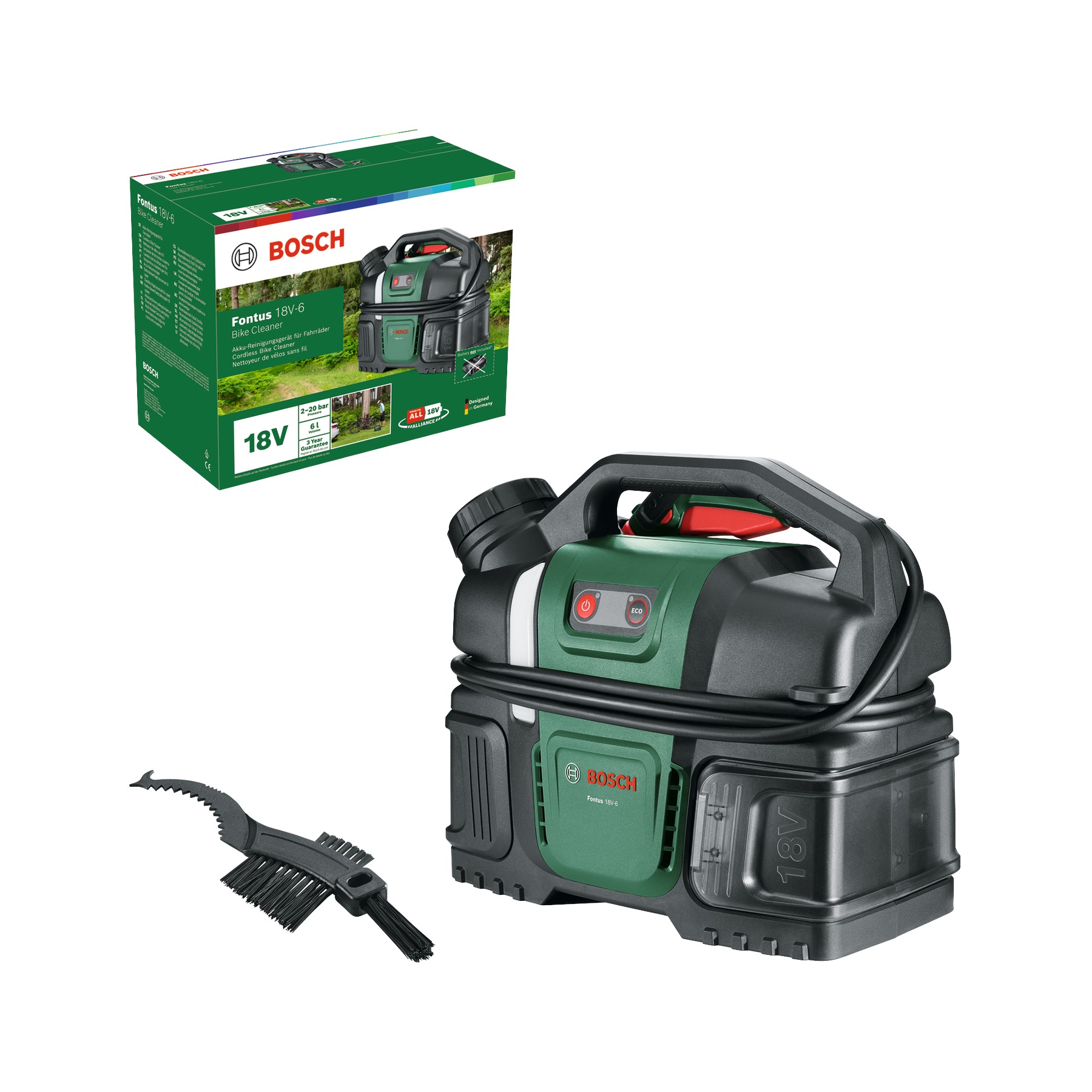 Bosch Grün 06008B6200 Fontus 18V-6 Akku-Reiniger exkl. Akku und Ladegerät im Karton