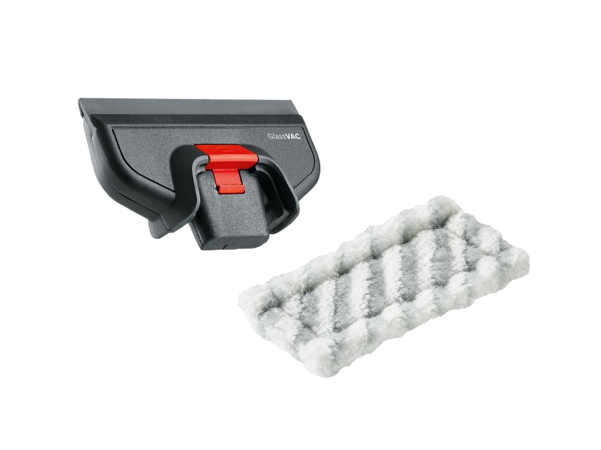 Bosch Grün Zubehör F016800561 Kleiner Abstreifer 133 mm und Mikrofasertuch GlassVAC