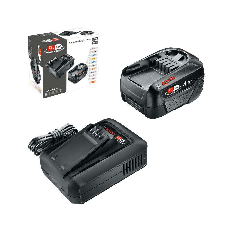 Bosch Grün Zubehör 1600A031T6 Akku-Starter-Set 18V 1 x 18V 4Ah + AL18V-44