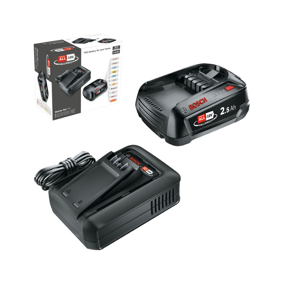 Bosch Grün Zubehör 1600A031T4 Akku-Starter-Set 18V 1 x 18V 2.5Ah + AL 18V-44