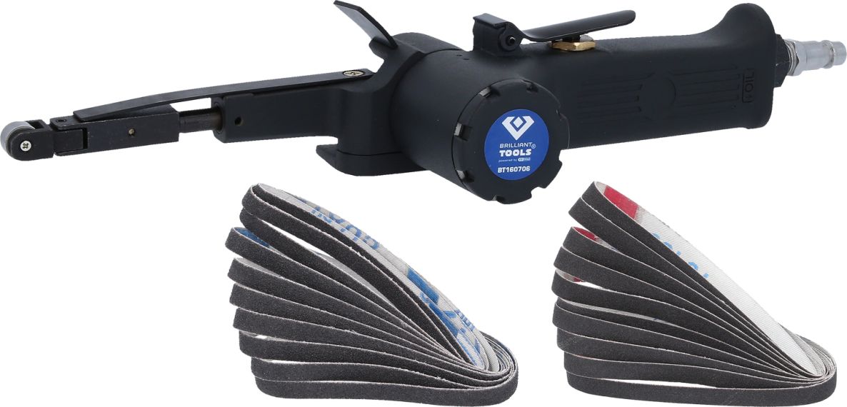 Brilliant Tools BT160709 Druckluft-Bandschleiferset 23-teilig