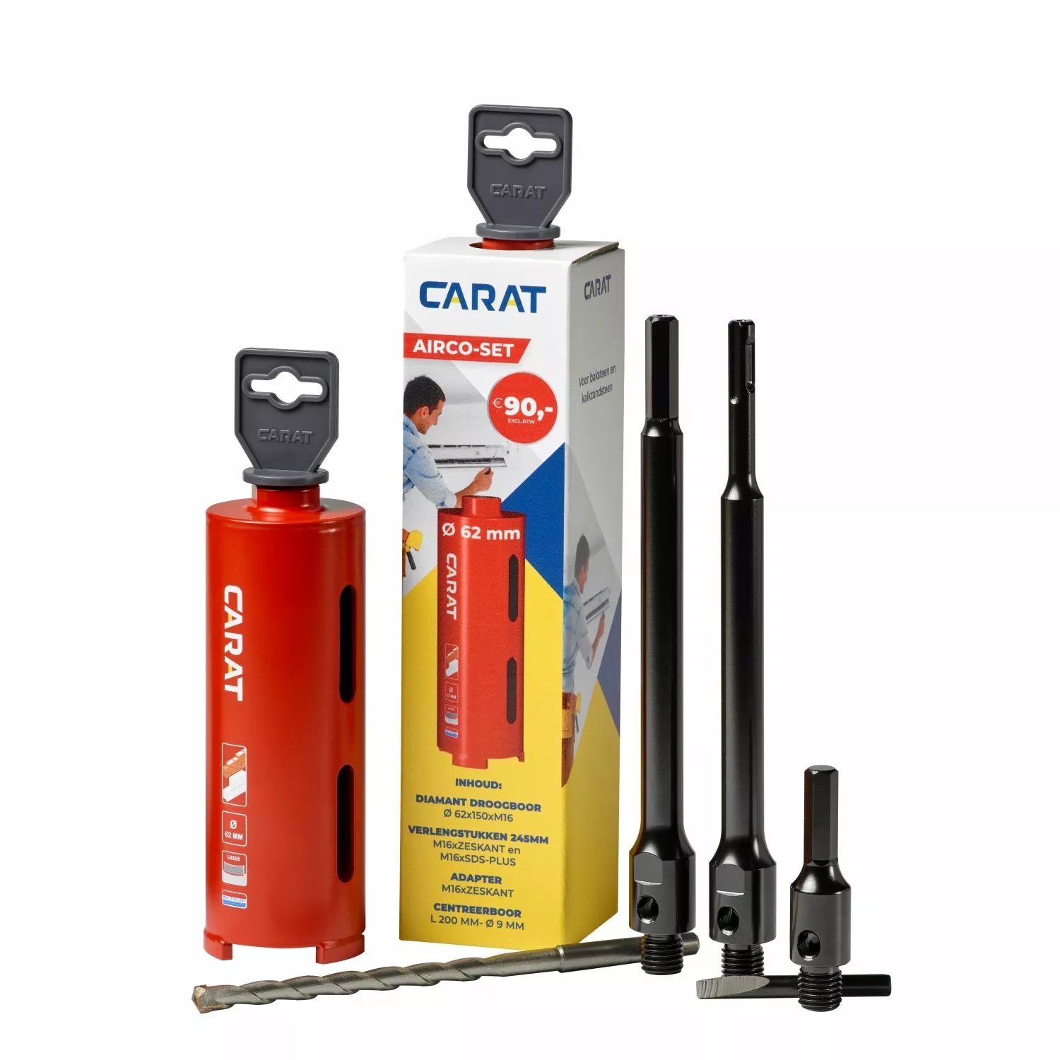 Carat HTE0620A23 HTE Trockenbohrer-Klimaanlagen-Set