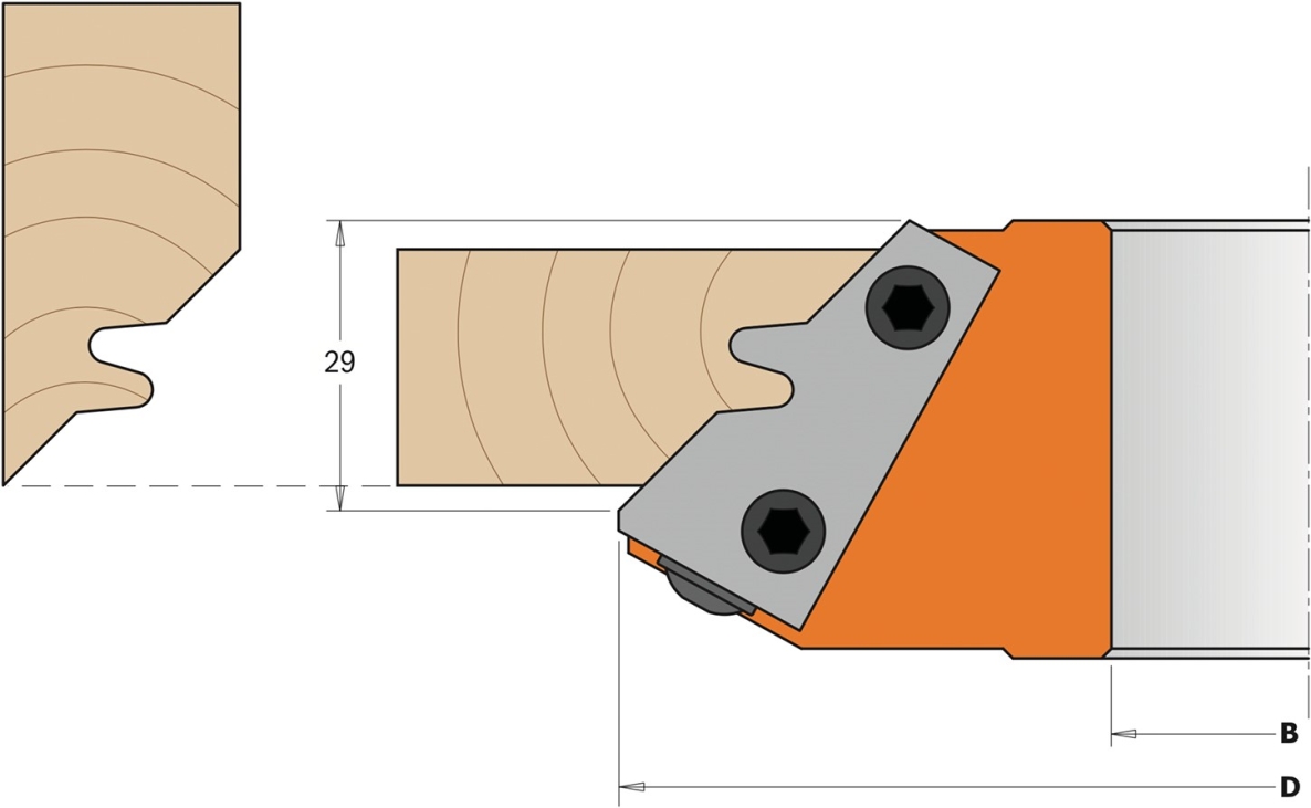 CMT 695.011.01 Profilmesser für 90° Gehrungsschneider