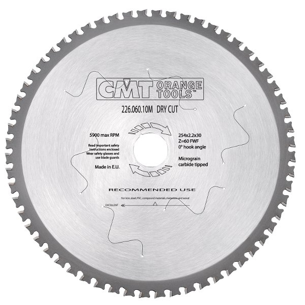 CMT 226.048.10 Sägeblatt für Metall und harte Materialien 254 x 15.87 x 48T