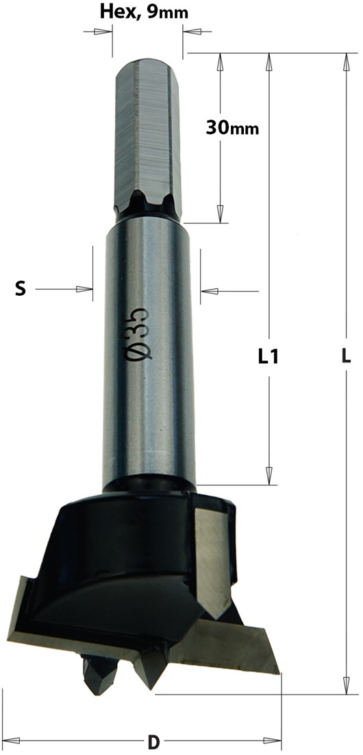 CMT CMT335-35 Scharnierbohrer Ø35mm für CMT335