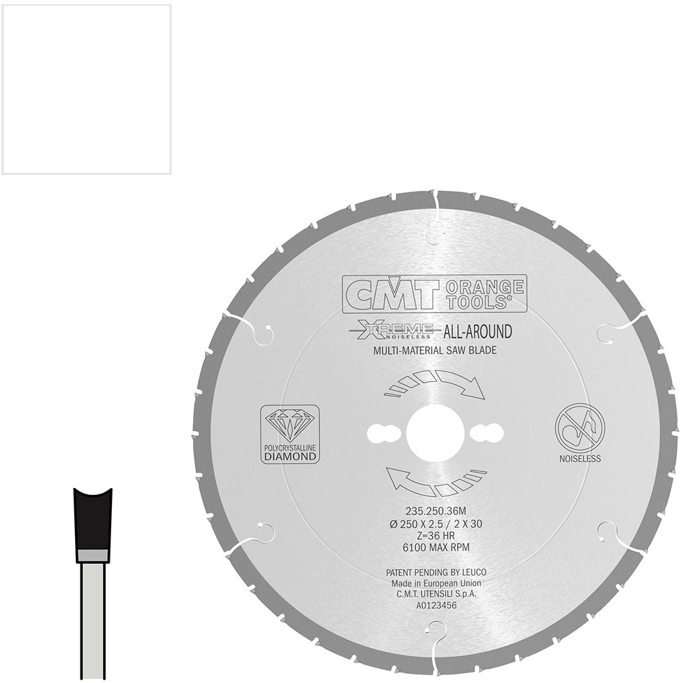 CMT 235.250.36M Allround-Diamantsägeblatt für verschiedene Materialien 250 x 30 x 36T