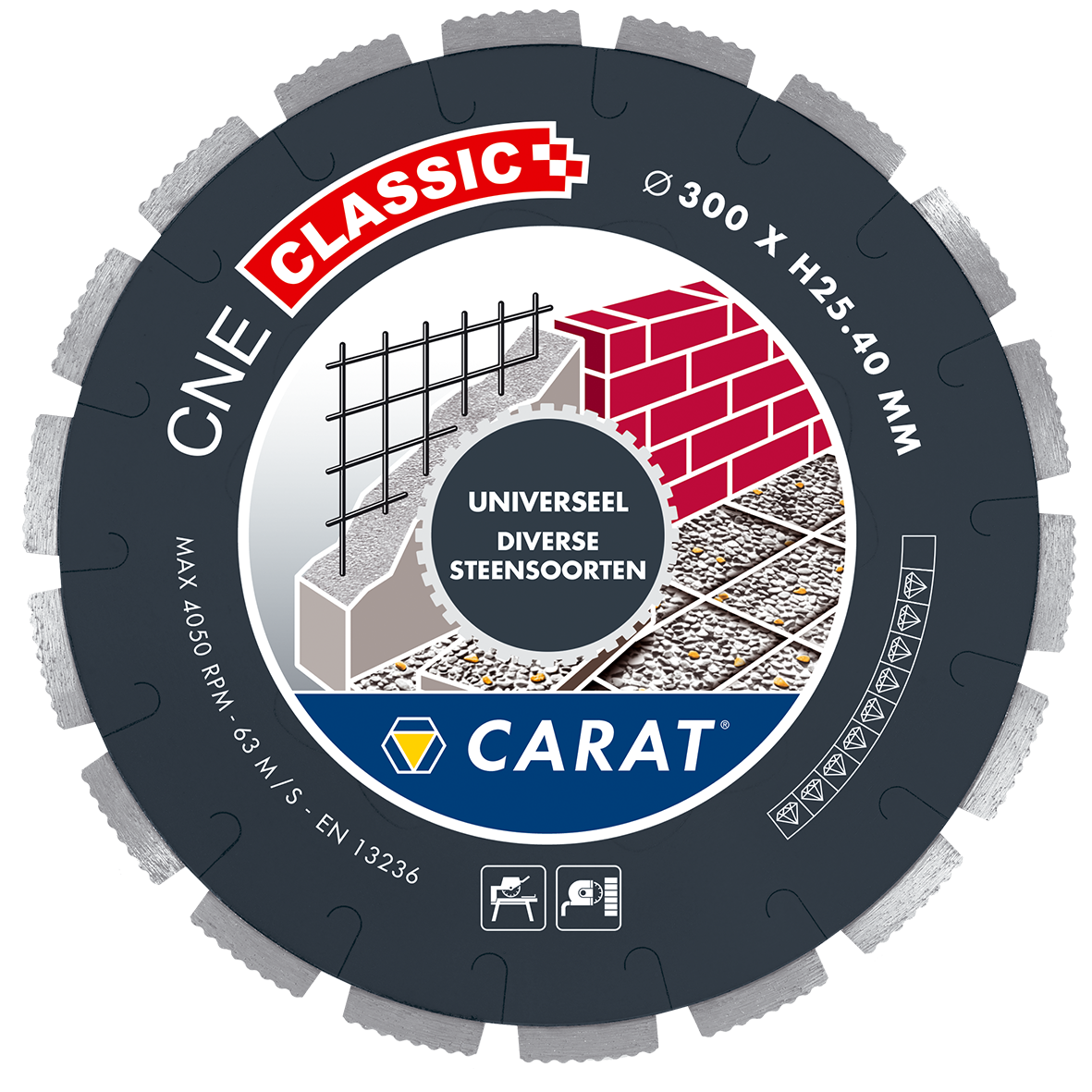 Carat CNEC350400 Diamanttrennscheibe UNIVERSAL CNE CLASSIC 350x25,4MM