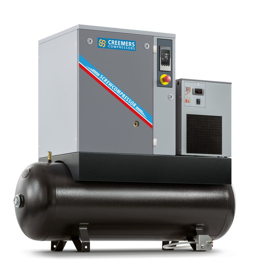 Creemers 4152050843 RCA 4/10 200 CD Stationärer Schraubenkompressor 400V 10 bar 5,5 PS/4 kW 502 l/min 200 l