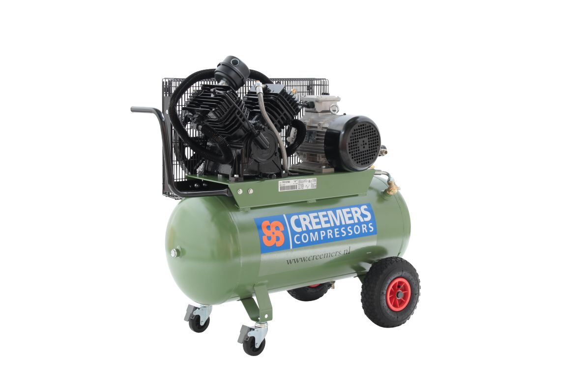 Creemers 1839039059 CSG 450/90L Mobiler Kolbenkompressor Heavy Duty 230V 10 bar 3 PS/2,2 kW 290 l/min 90 l