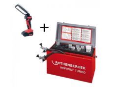 Rothenberger 1000001703 ROFROST TURBO R290, 1.1/4" + 6 Reduziereinsätze + FL180 Lampe