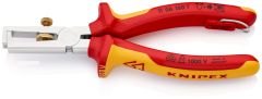 Knipex 1106160T VDE-Abisolierzange für ein-, mehr- und feindrähtige Kabel mit Kunststoff- oder Gummi-Isolierung max. Ø 5,0 mm oder 10 mm²