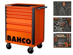 Bahco 1472K6-FULL3 Orangefarbener 130-teiliger Werkzeugwagen