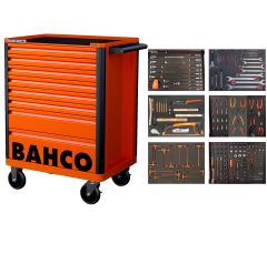 Bahco 1472K8-FULL6 Orangefarbener 205-teiliger Werkzeugwagen