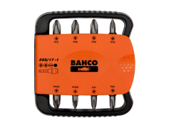 Bahco 59S/17-1 1/4" Bitsatz für Schlitz-, Phillips-, Pozidriv- und Innensechskantschrauben 27 mm x 73 mm x 82 mm- 17-teilig